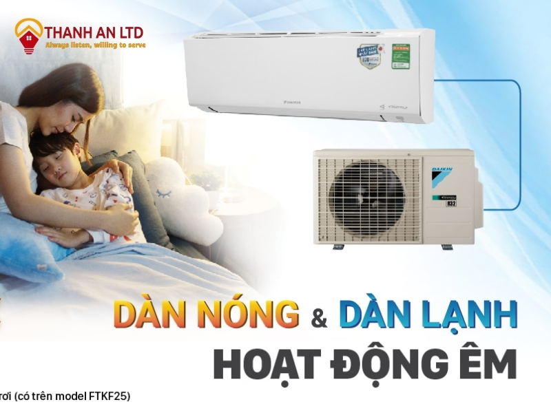 Dàn nóng hoạt động êm ái, không gây tiếng ồn