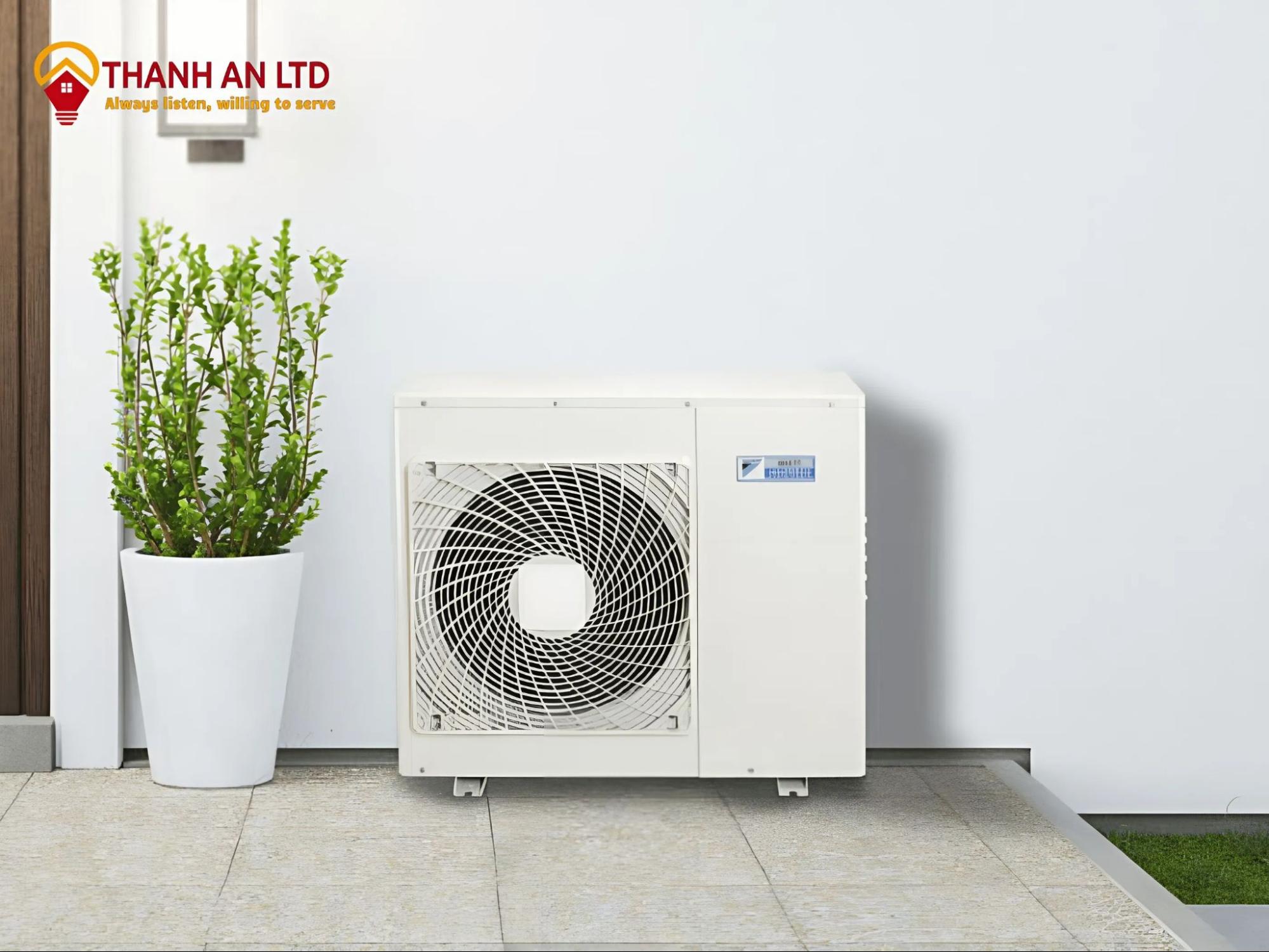 Hình ảnh dàn nóng Multi Daikin 4MKM68RVMV được lắp đặt tại hành lang