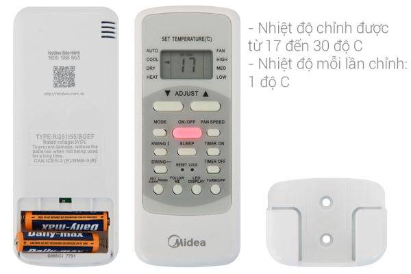 Máy Lạnh Treo Tường Midea MSAGII-13CRDN8 (1.5HP, Inverter, Gas R32)