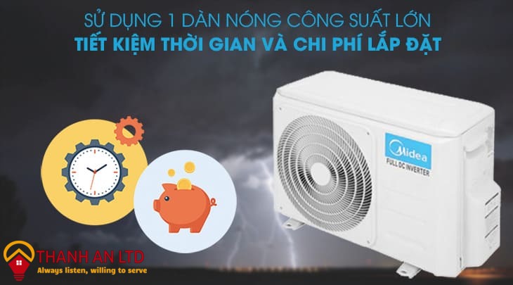 Tiết kiệm chi phí sửa chữa và bảo dưỡng nhờ 1 chỉ sử dụng 1 dàn nóng