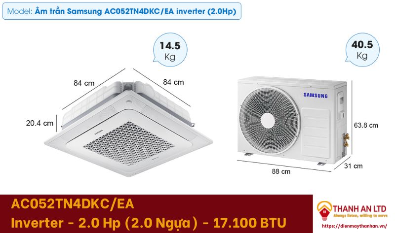 Máy Lạnh âm Trần Samsung Ac052tn4dkc/ea