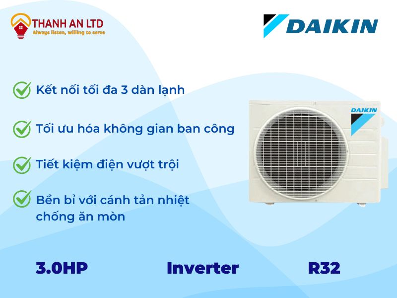 Các tính năng nổi bật của Dàn nóng máy lạnh Multi S Daikin MKC70SVMV