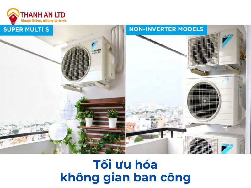 Dàn Nóng Điều Hoà Multi – S Daikin MKC70SVMV (3.0Hp) Tối ưu hóa không gian ban công