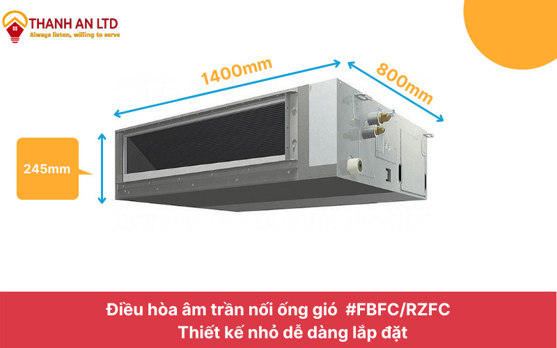 Điều Hòa Fbfc100dvm9/rzfc100dvm Dễ Lắp đặt