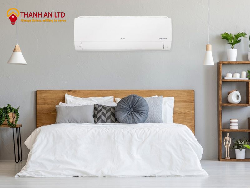 Lắp đặt dàn lạnh treo tường Multi LG AMNW18GSKB0 2.0 HP phòng ngủ