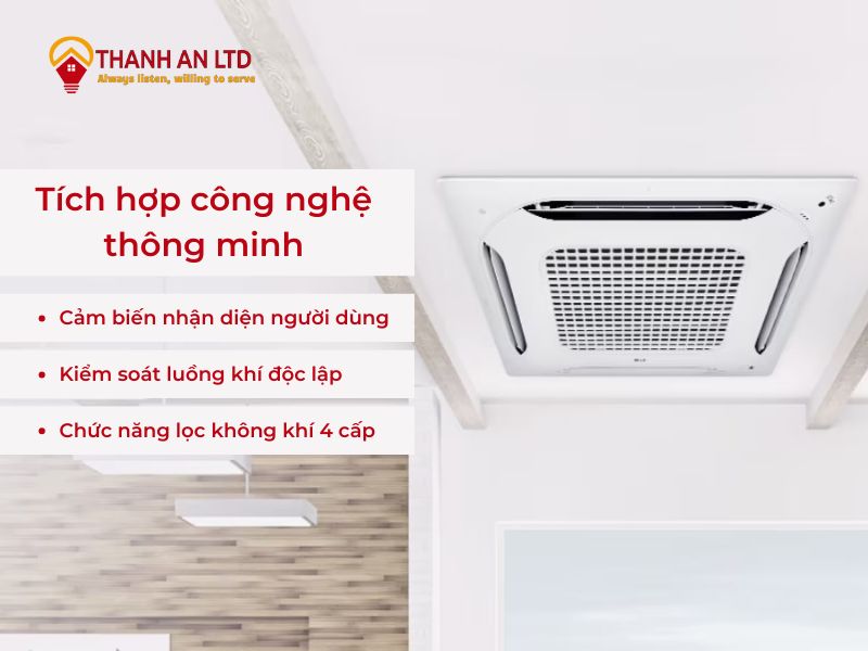 Máy lạnh âm trần LG Inverter 5 HP ZTNQ48GMLA1 được tích hợp nhiều công nghệ