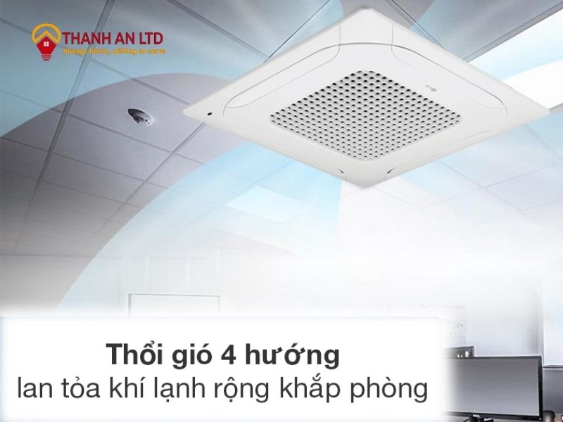 Máy lạnh Samsung đảm bảo luồng không khí mát được phân bổ đều với hệ thống quạt đảo gió 4 chiều