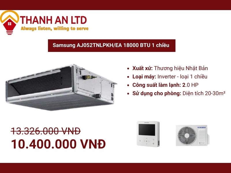 Máy lạnh âm trần Samsung 18000BTU 1 chiều