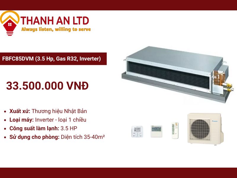 máy lạnh âm trần nối ống gió daikin