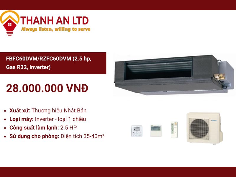 máy lạnh giấu trần daikin