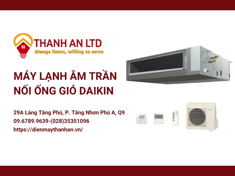 máy lạnh giấu trần nối ống gió daikin