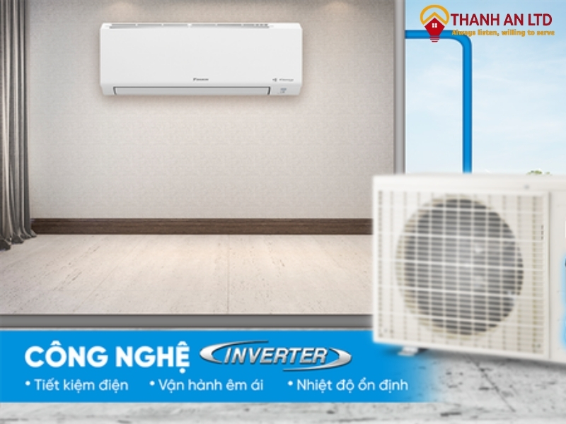 Công nghệ Inverter của Daikin giúp duy trì nhiệt độ ổn định, tiết kiệm điện năng, mang lại hiệu quả lâu dài