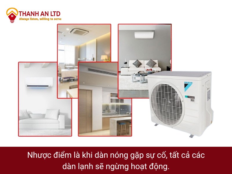 Điều hòa multi 1 nóng 3 lạnh là gì nhuoc diem cua mul