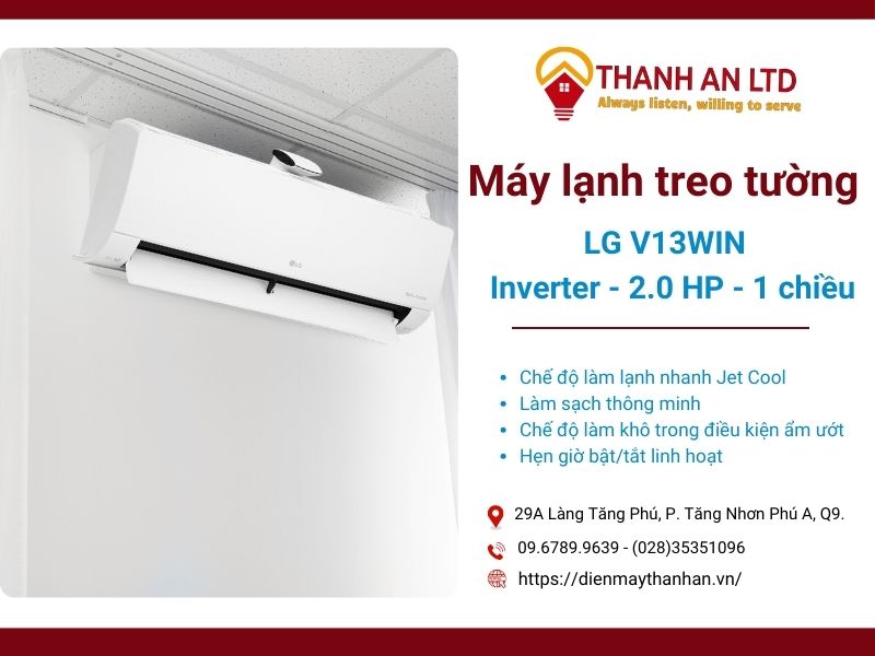 Máy lạnh treo tường LG V13WIN INVERTER 2.0HP 1 CHIỀU