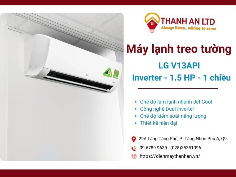 Tìm hiểu máy lạnh treo tường LG V13API1